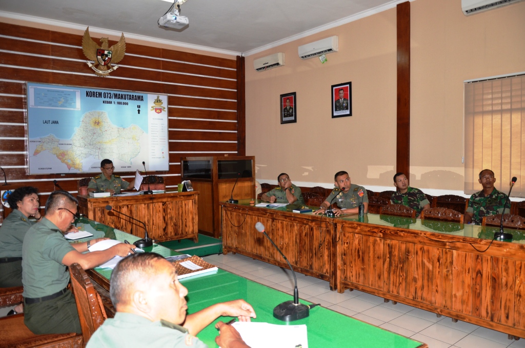 Korem Adakan Rapat Staf